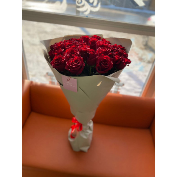 Роза Expiorer 70 см. Букет 21 шт. (Эквадор)