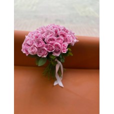 Нежно розовые розы 51 роза Пинк 40 см !
