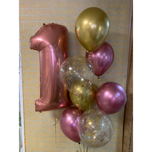 Композиция из шаров на годик