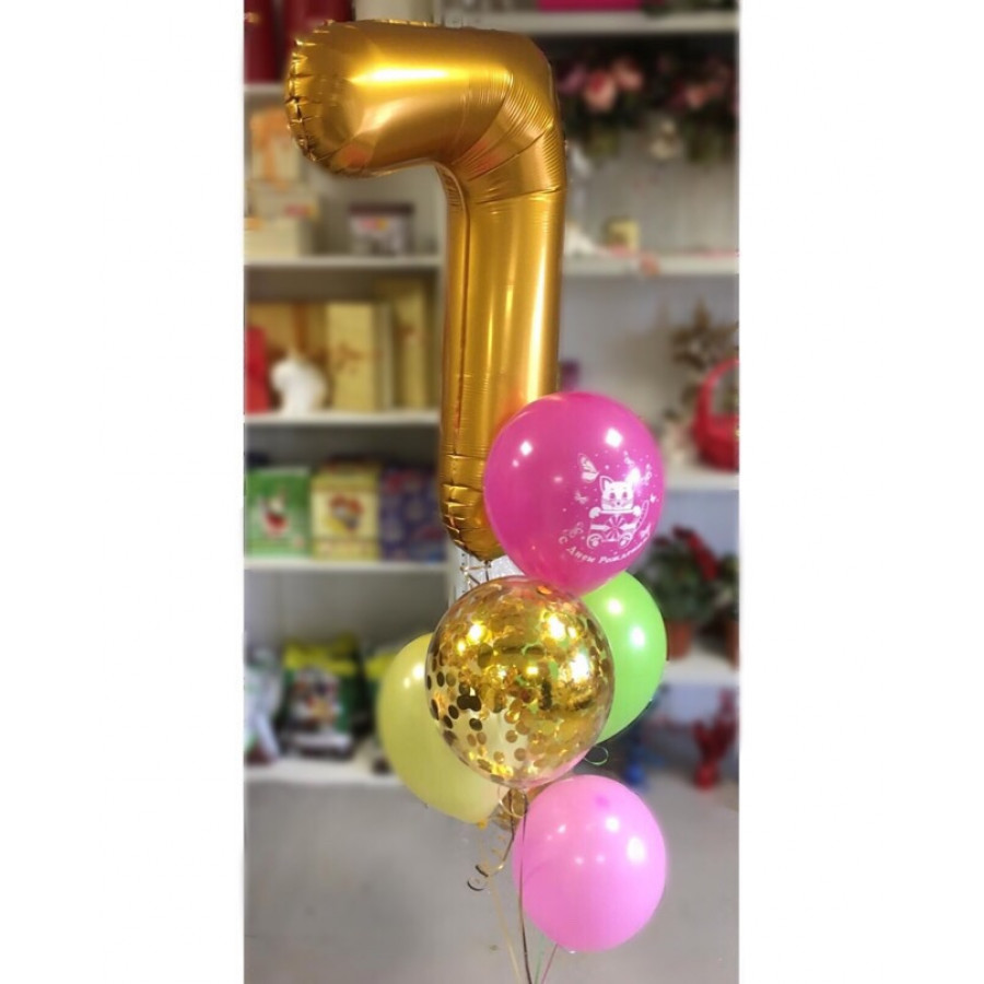 Композиция из шаров на 7 лет!