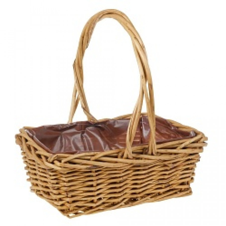 Корзина плетеная (ива), 41x30xH14/41см (Коричневый)