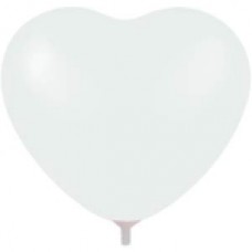 Шар Сердце (16''/41 см) Белый.