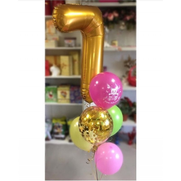 Шар-цифра и фонтан из шаров!