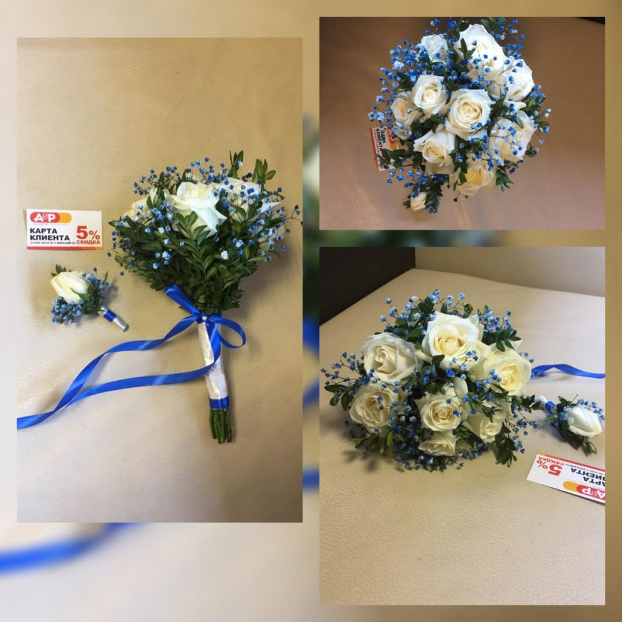 Свадебный букет из роз
