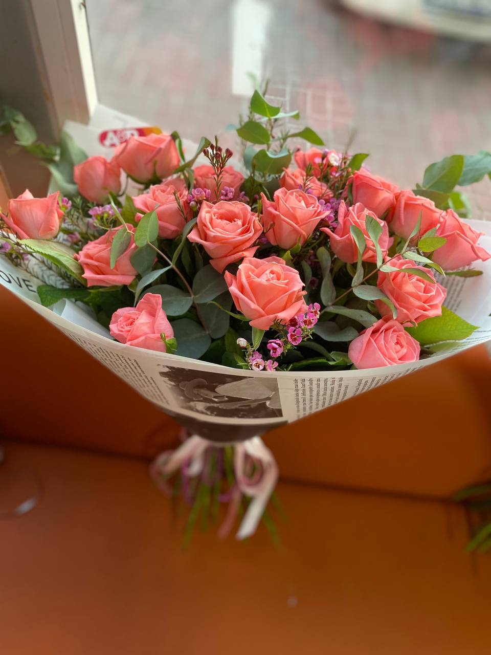 Букет 19 роз Анна Карина 50 см 