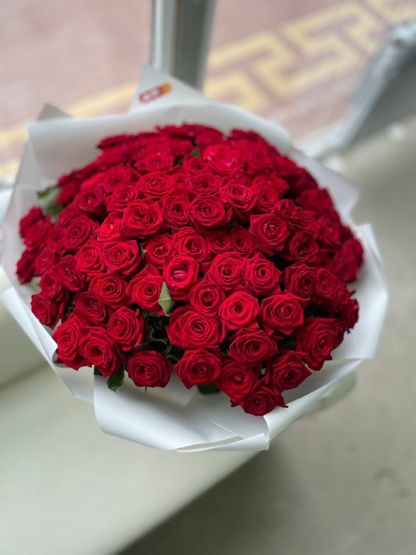 101 роза 50 см красная
