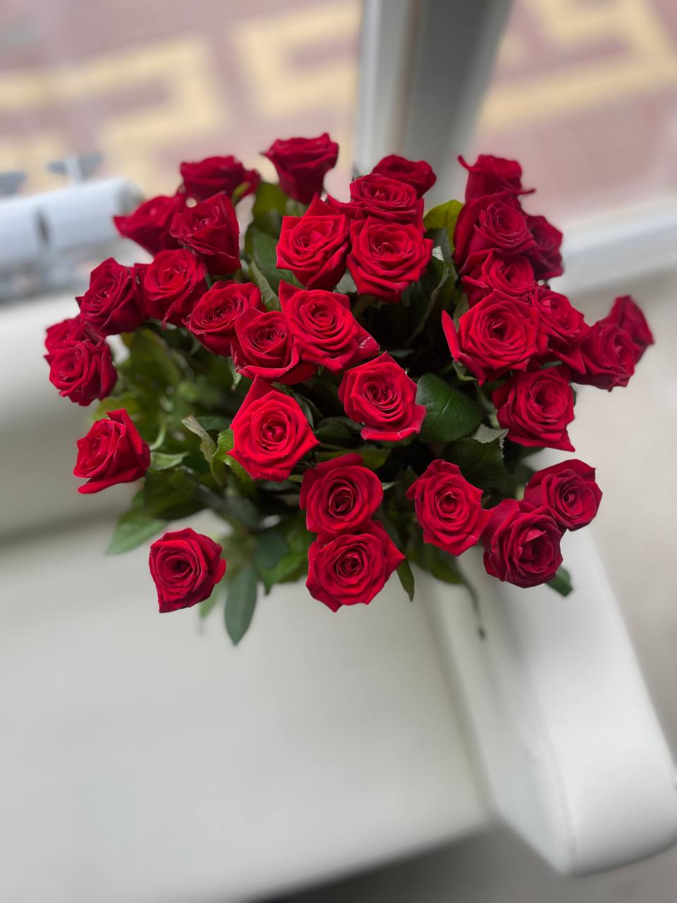 Красная  роза 33 шт 