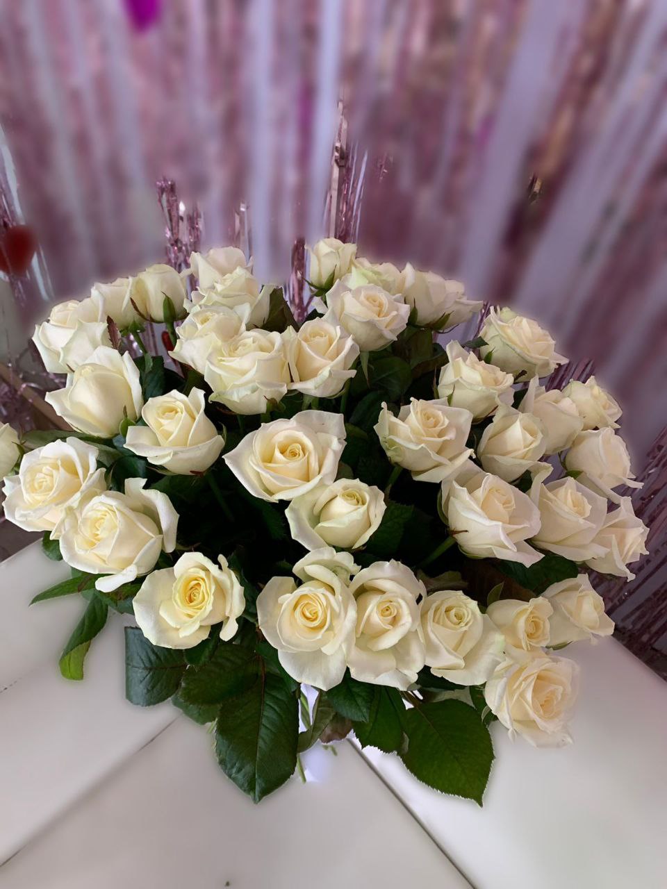 Роза белая 41шт