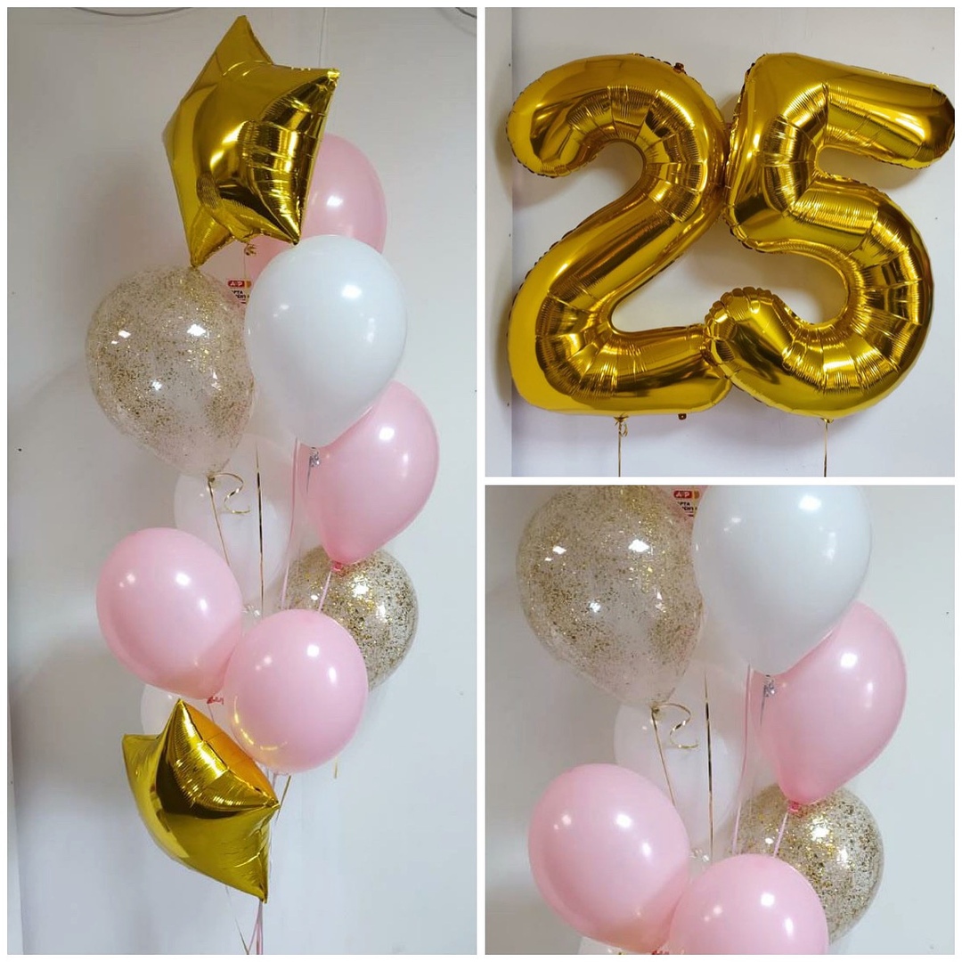 2 водопада и шары-цифры на юбилей!