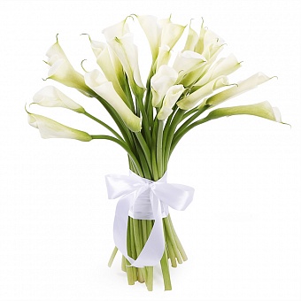 Каллы белые. Свадебный букет невесты. 21 шт. (Колумбия)