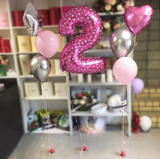 Композиция из шаров на 2-летие дочки!