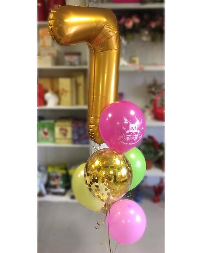 Композиция из шаров на 7 лет!
