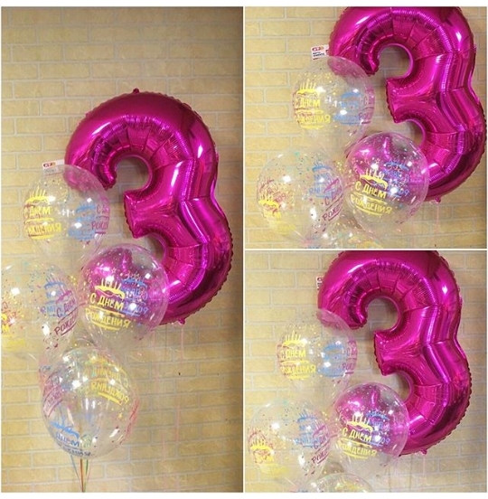 Композиция из шаров на день рождения девочки!