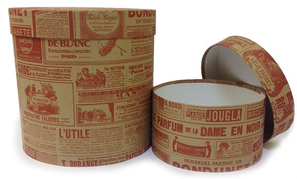 Коробки Шляпные с ручкой набор 2 шт.