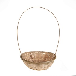 Корзина плетеная (бамбук), D19xH5 см (Натуральный)