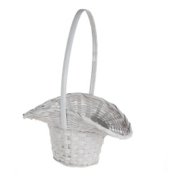 Корзина плетеная (бамбук), D21/13xH14/29 см (выбеленный)