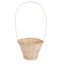 Корзина плетеная (бамбук), D23xH17/53 см (Натуральный)