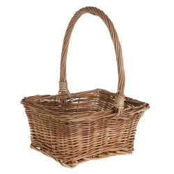 Корзина плетеная (ива), 18x13xН8/22 см (Натуральный)