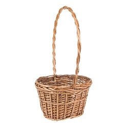 Корзина плетеная (ива), 25x20хH18/47см (Коричневый)