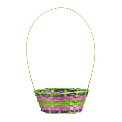 Корзина плетеная (ива), D23хH12/46 см (Натуральный)