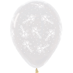 Шар (12''/30 см) Букеты, Прозрачный, кристалл