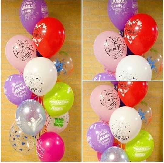 Водопад из 13 шаров для мамы!