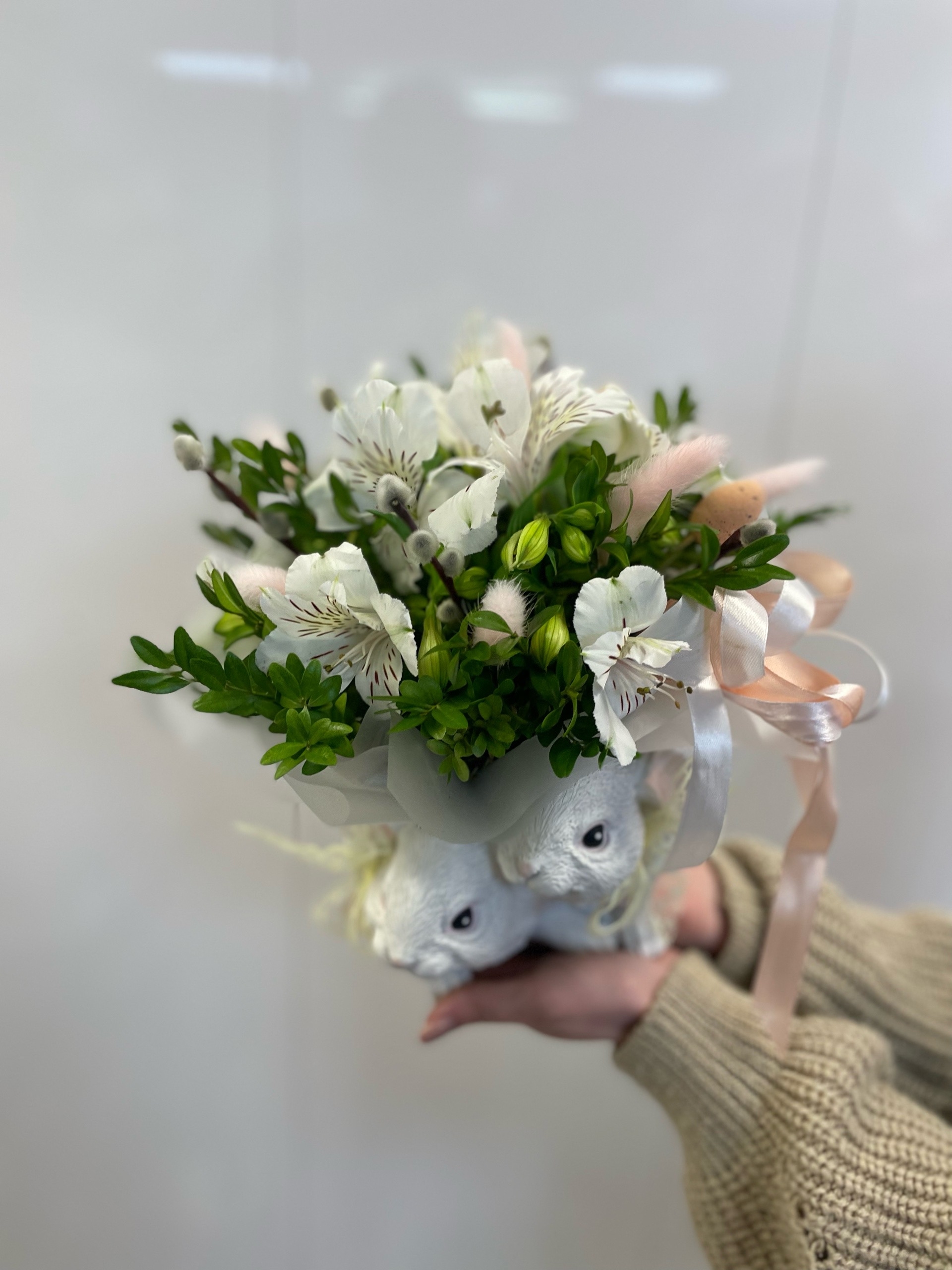 Композиция Пасхальные зайцы пара