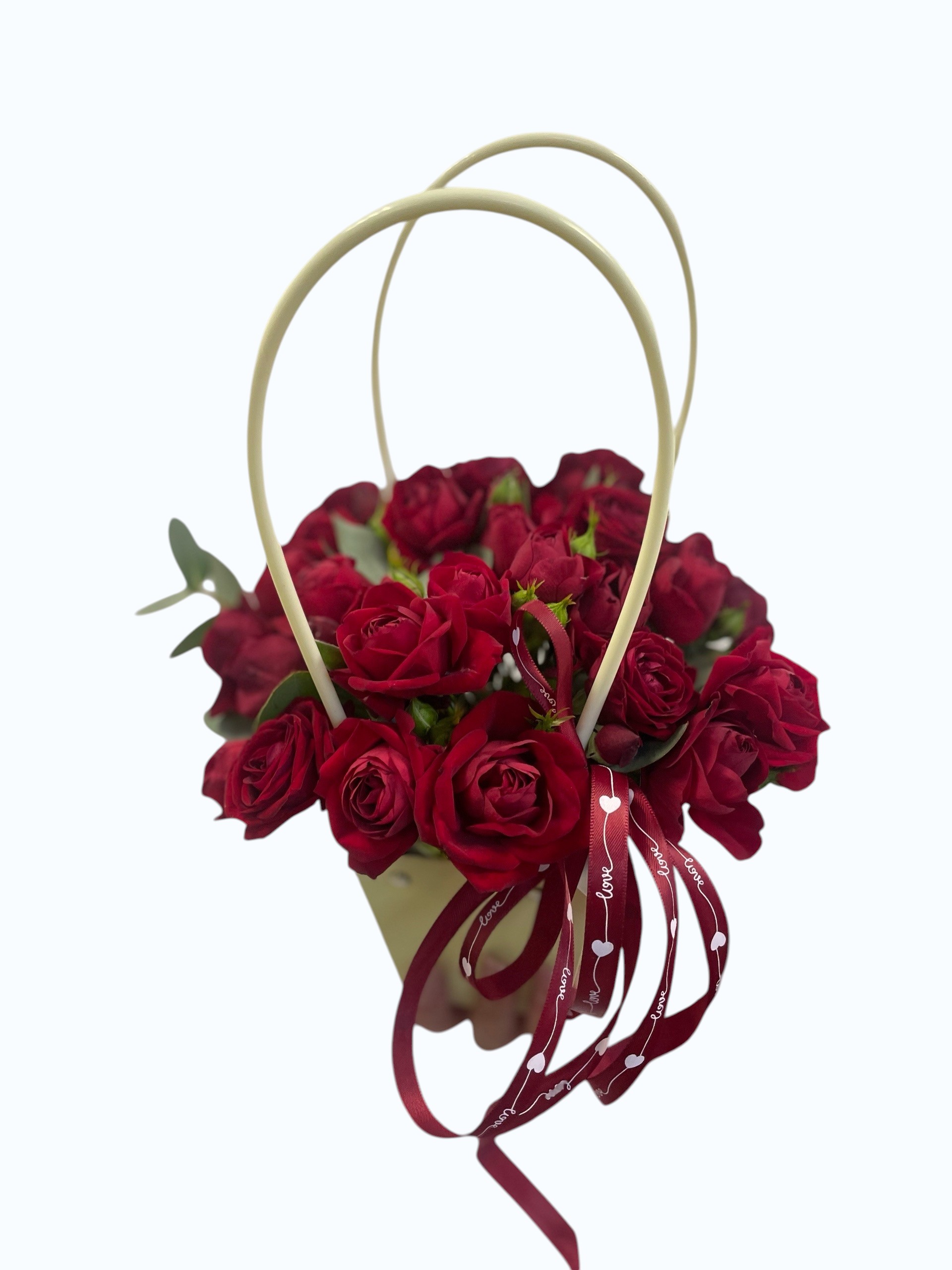 Композиция спрей розы красные