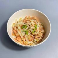 Вок сливочный с лососем