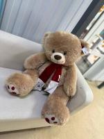 997 М медведь с шарфом 60-80 см бежевый